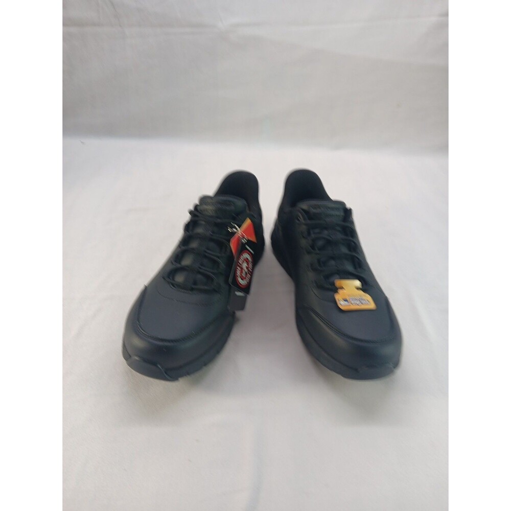 Skechers Work Nampa Knotly Slip Resistant Hands Free Slip-Ins Men’s 10.5 Black